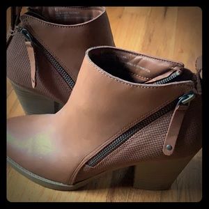 Leather Camel Colored Bootie